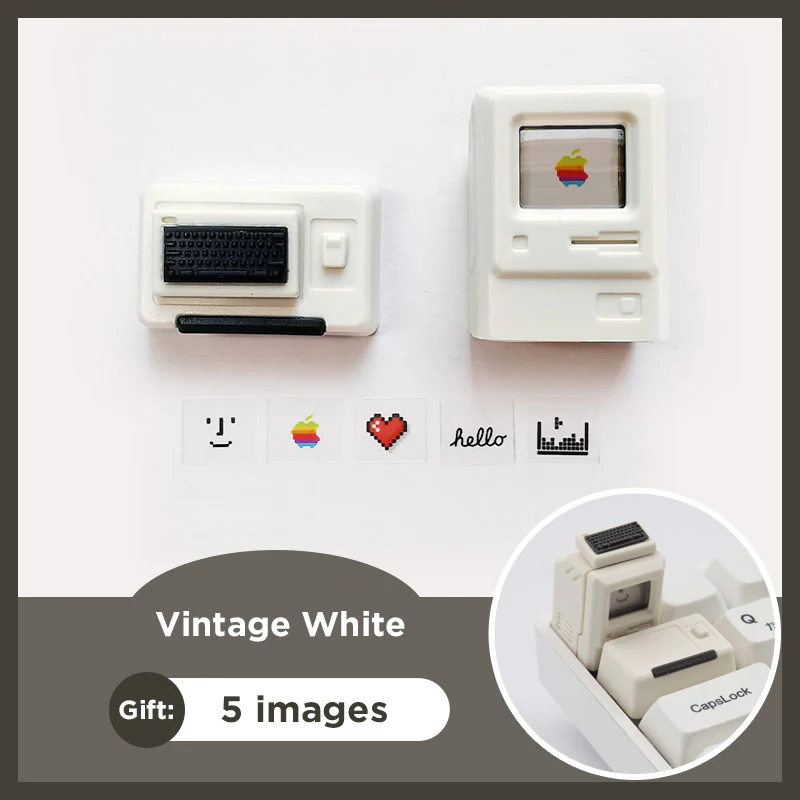 Vintage Computer Artisan Keycap with Interchangeable Displays - Image 3