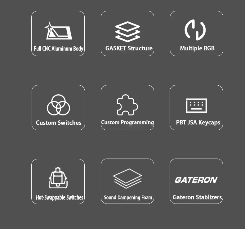 YUNZII AJAZZ AC081 Gasket Hot Swappable RGB Wired Aluminum Mechanical Keyboard - Cat's Paw - Image 11