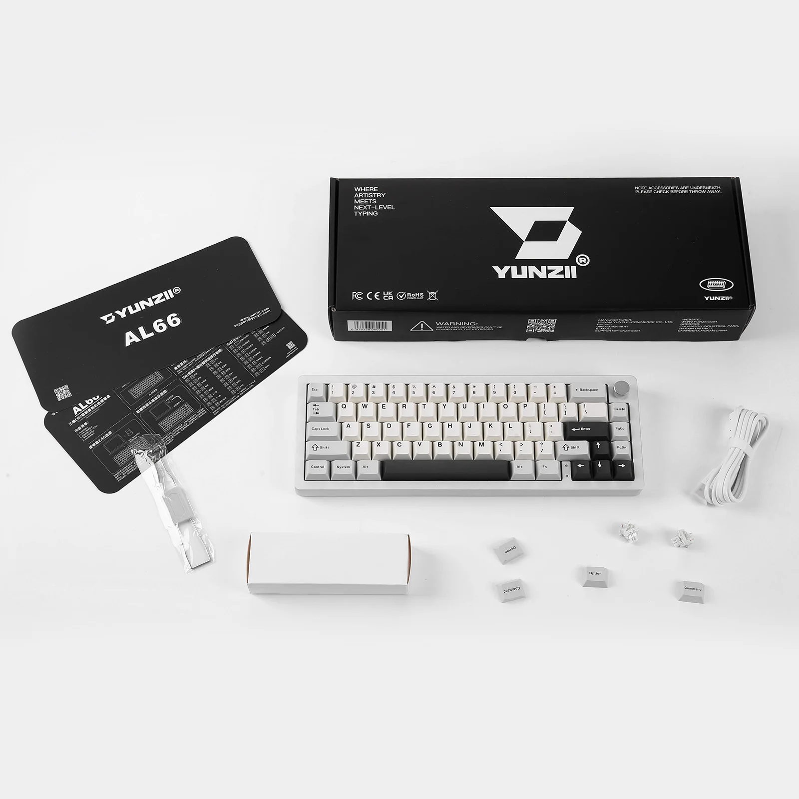 YUNZII AL66 Knob CNC Aluminum Wireless Mechanical Keyboard - Image 3