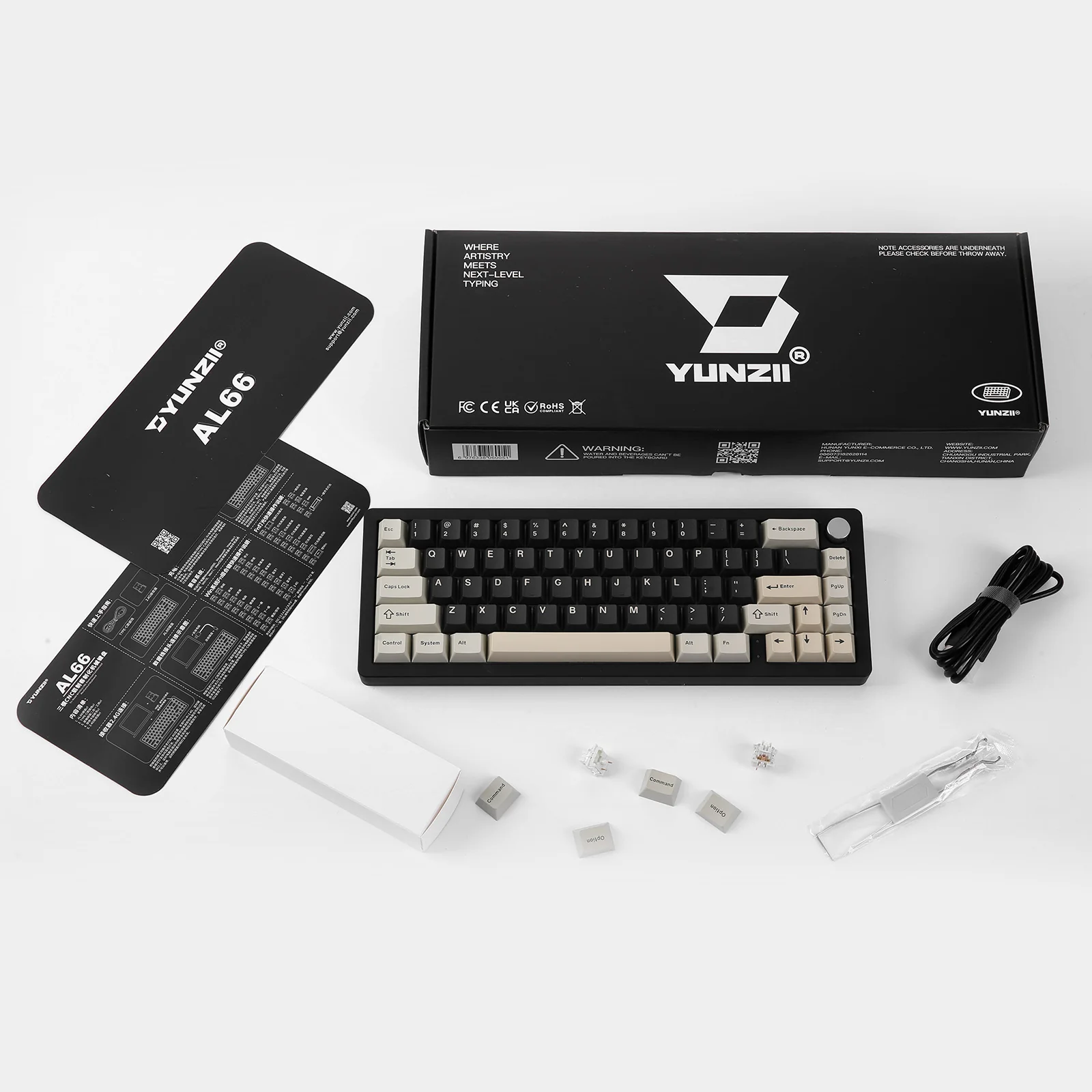 YUNZII AL66 Knob CNC Aluminum Wireless Mechanical Keyboard - Image 4