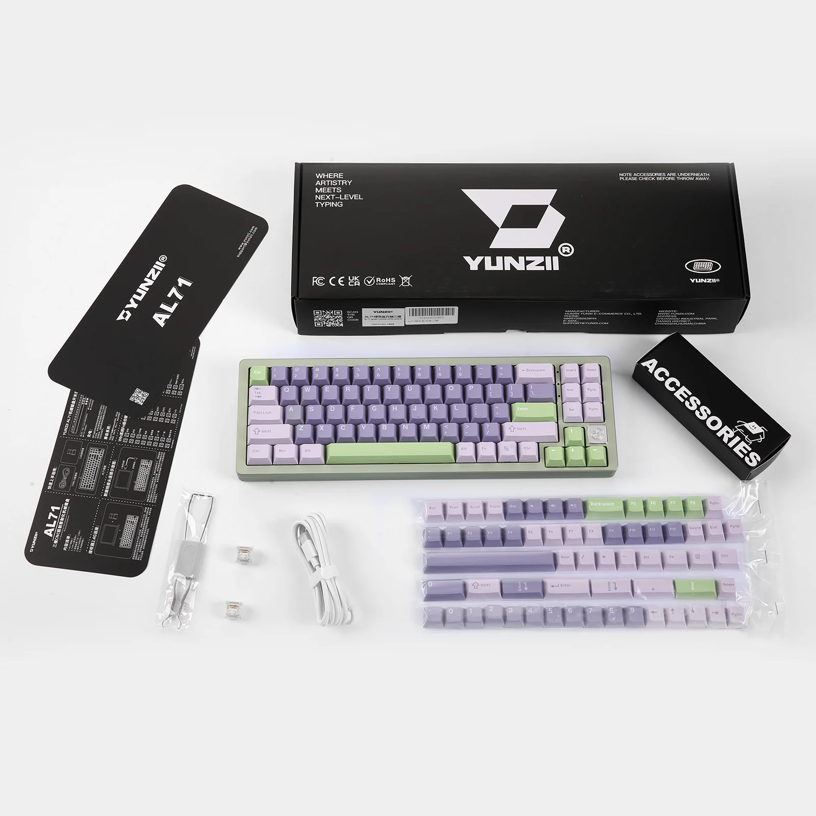 YUNZII AL71 Full Aluminum Mechanical Keyboard - Image 6