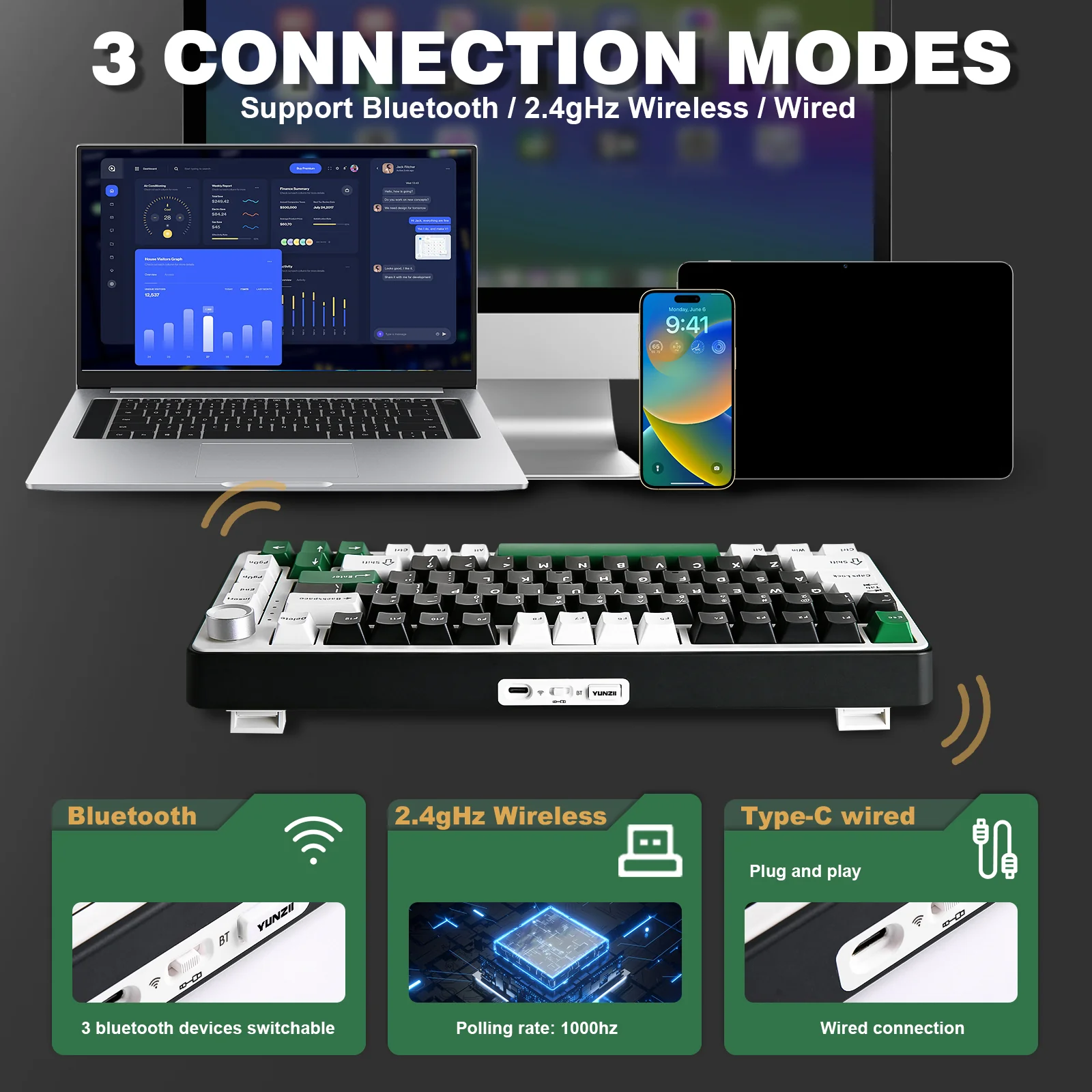 YUNZII B75 Pro Mechanical Keyboard - Image 10