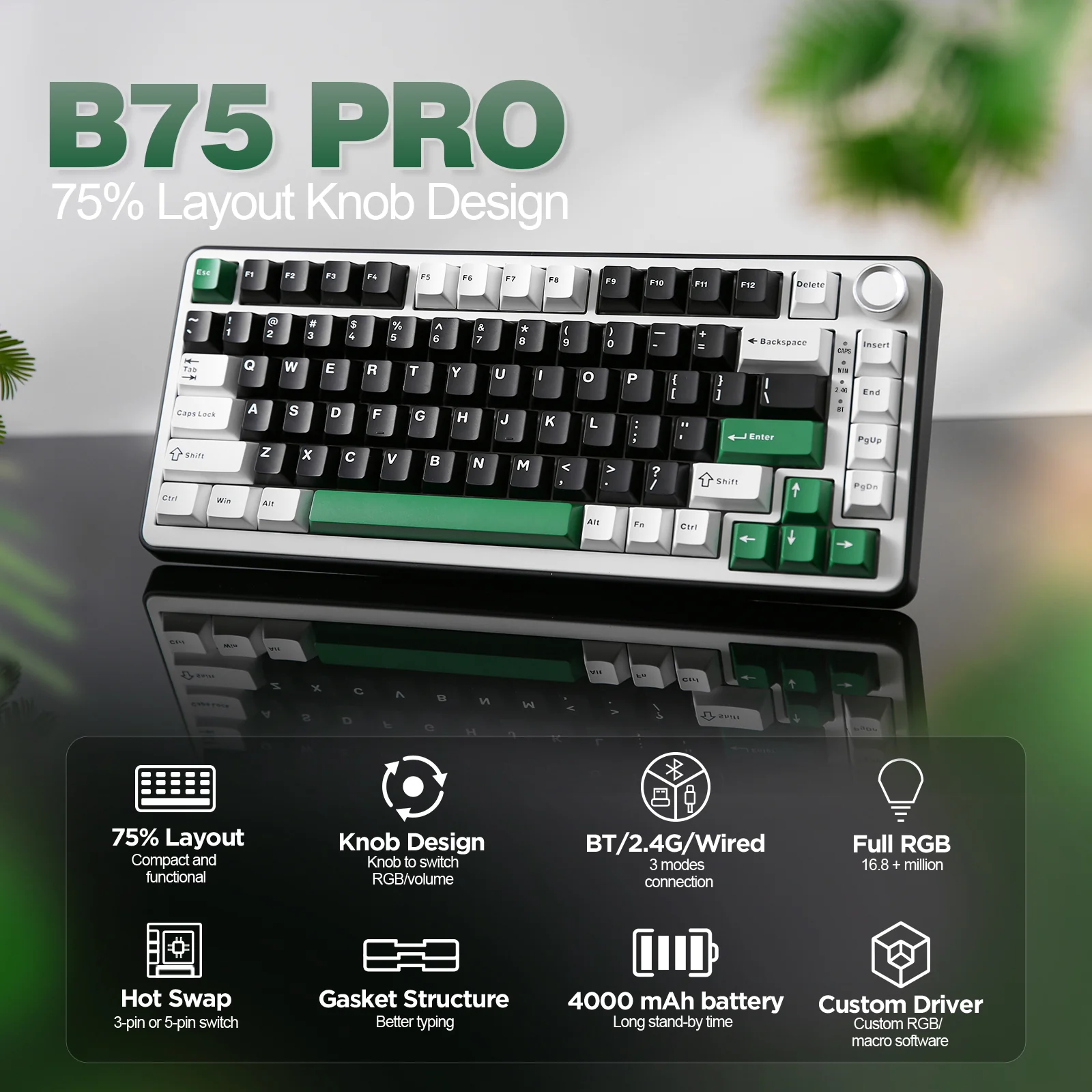 YUNZII B75 Pro Mechanical Keyboard - Image 5
