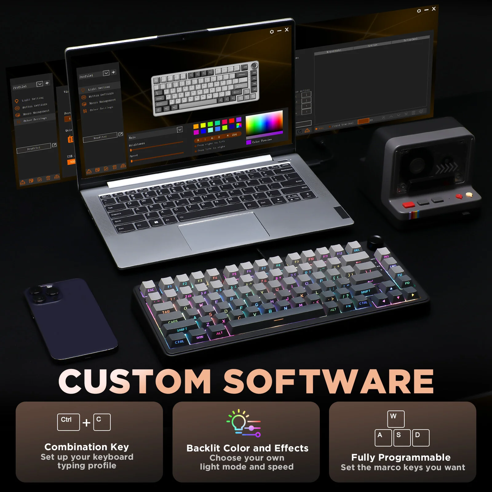 YUNZII B75 Wired RGB Mechanical Keyboard - Image 12