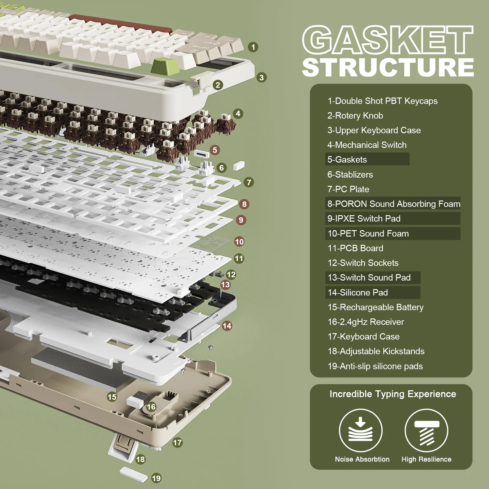 YUNZII B98 Wireless Mechanical Keyboard - Image 10