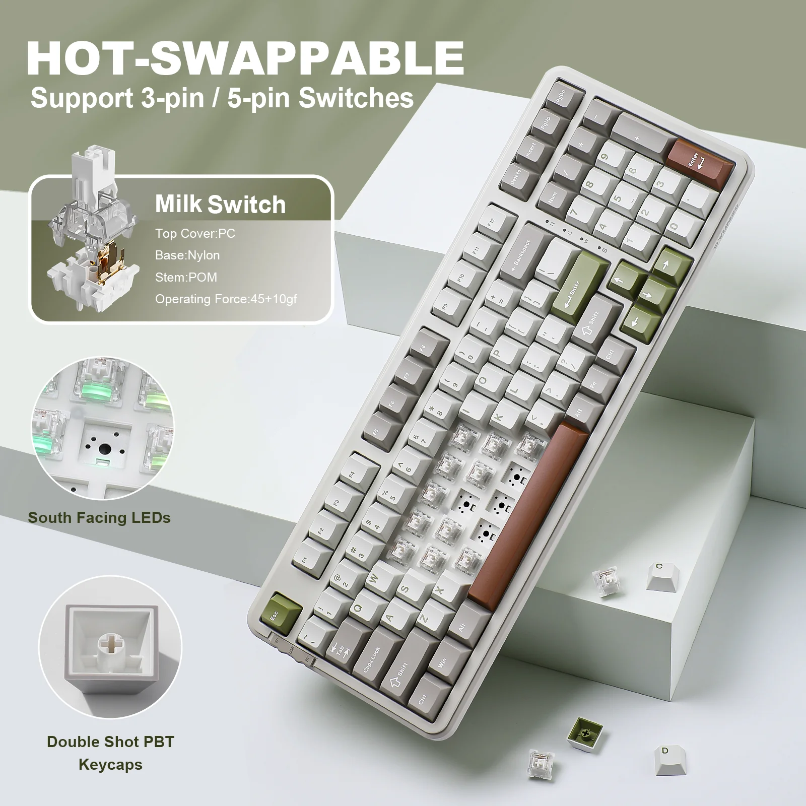 YUNZII B98 Wireless Mechanical Keyboard - Image 6