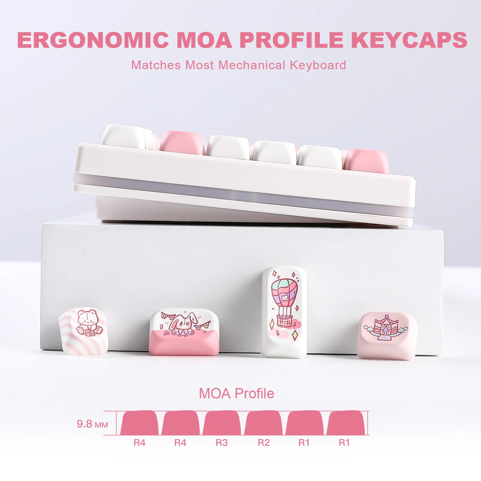 YUNZII Bear Circus MOA Profile Keycap Set - Image 5