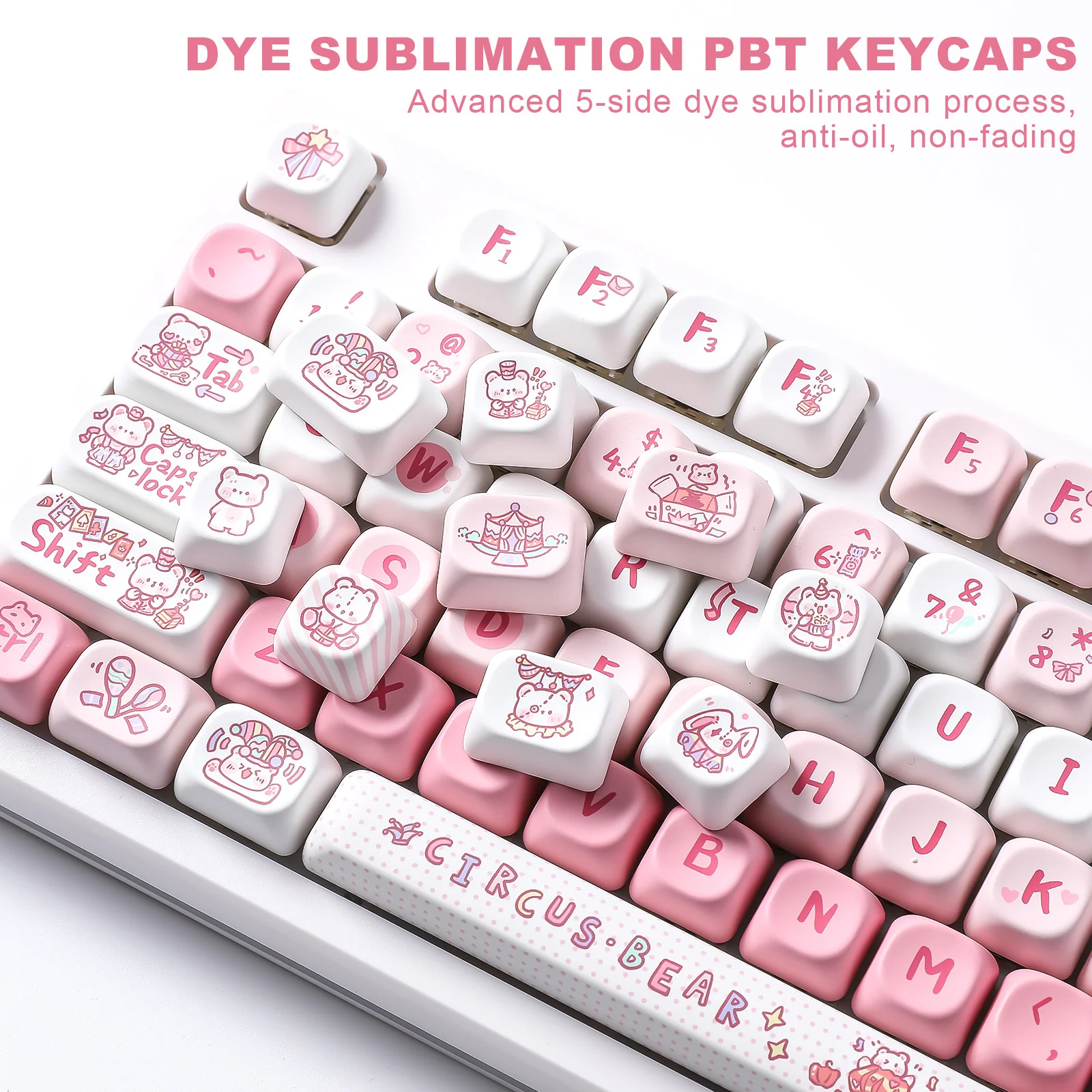YUNZII Bear Circus MOA Profile Keycap Set - Image 6