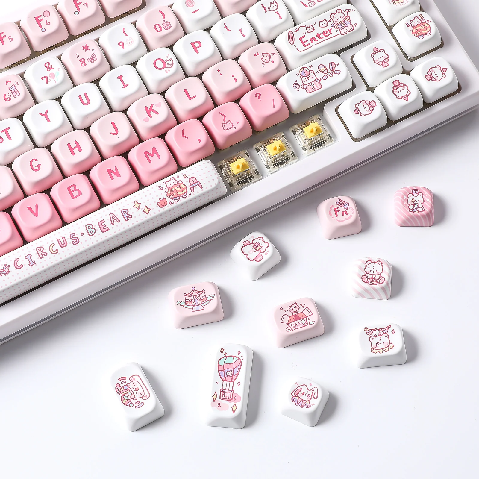 YUNZII Bear Circus MOA Profile Keycap Set - Image 8