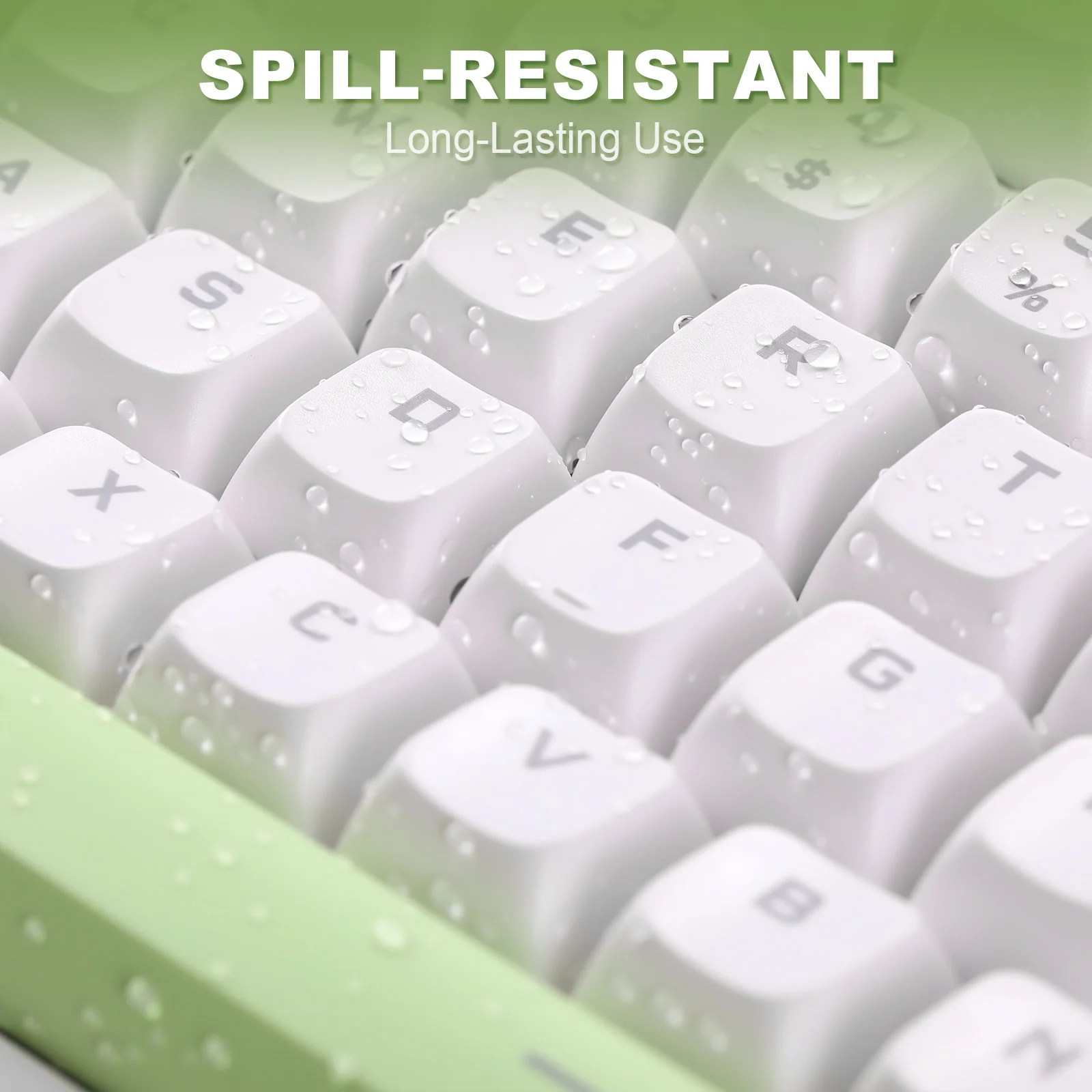 YUNZII D98 White Wired RGB Membrane Keyboard - Image 11