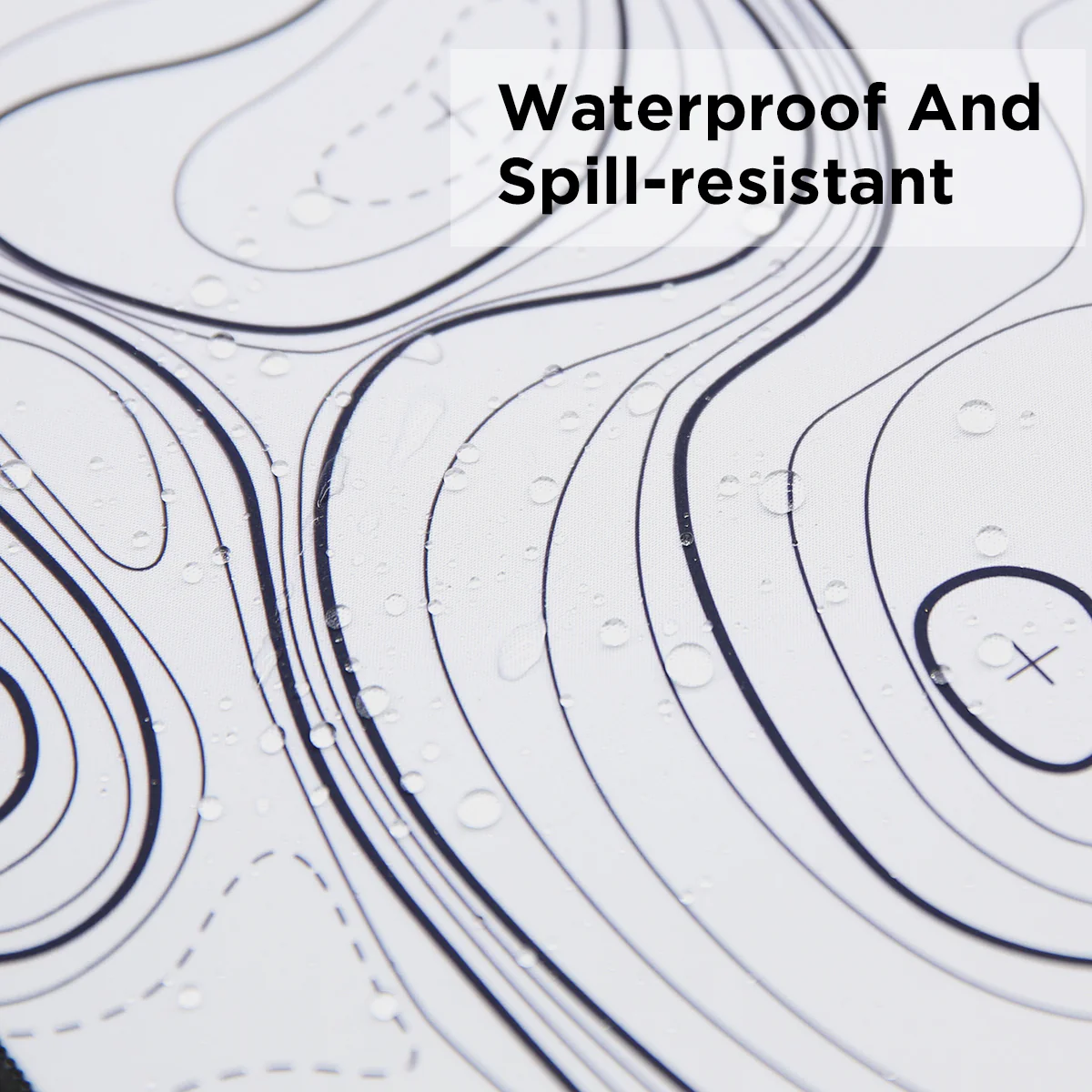 YUNZII Desk Pad Mouse Mat  - White Topographic - Image 6