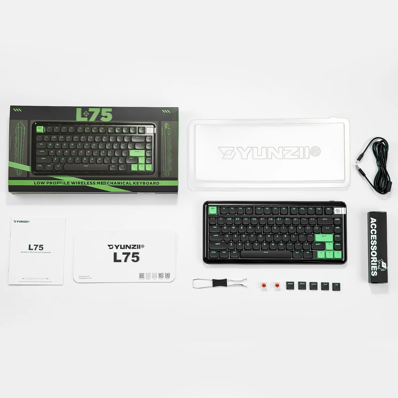 YUNZII L75 Low Profile Wireless Mechanical Keyboard - Image 12