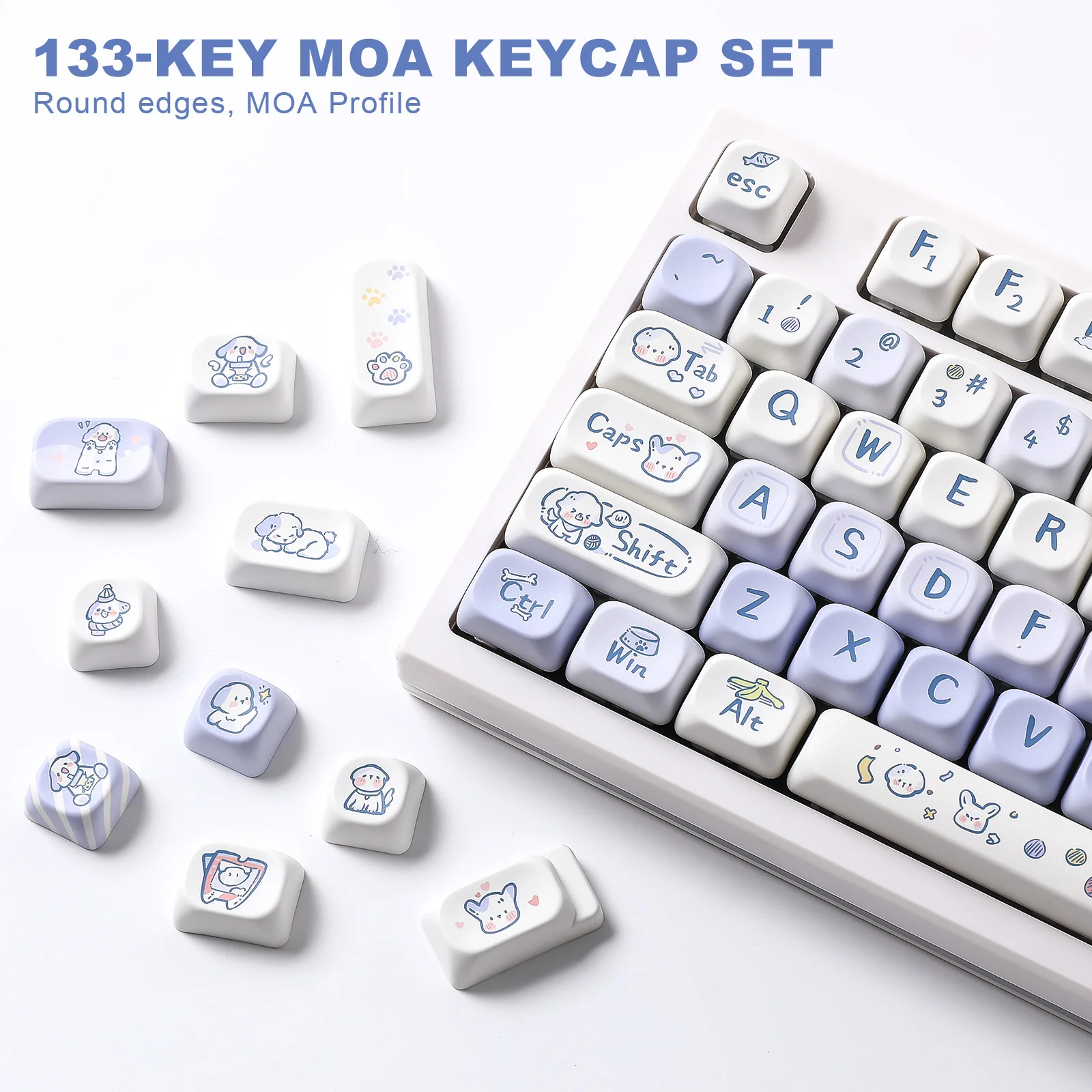 YUNZII Puppy Love MOA Profile Keycap Set - Image 3