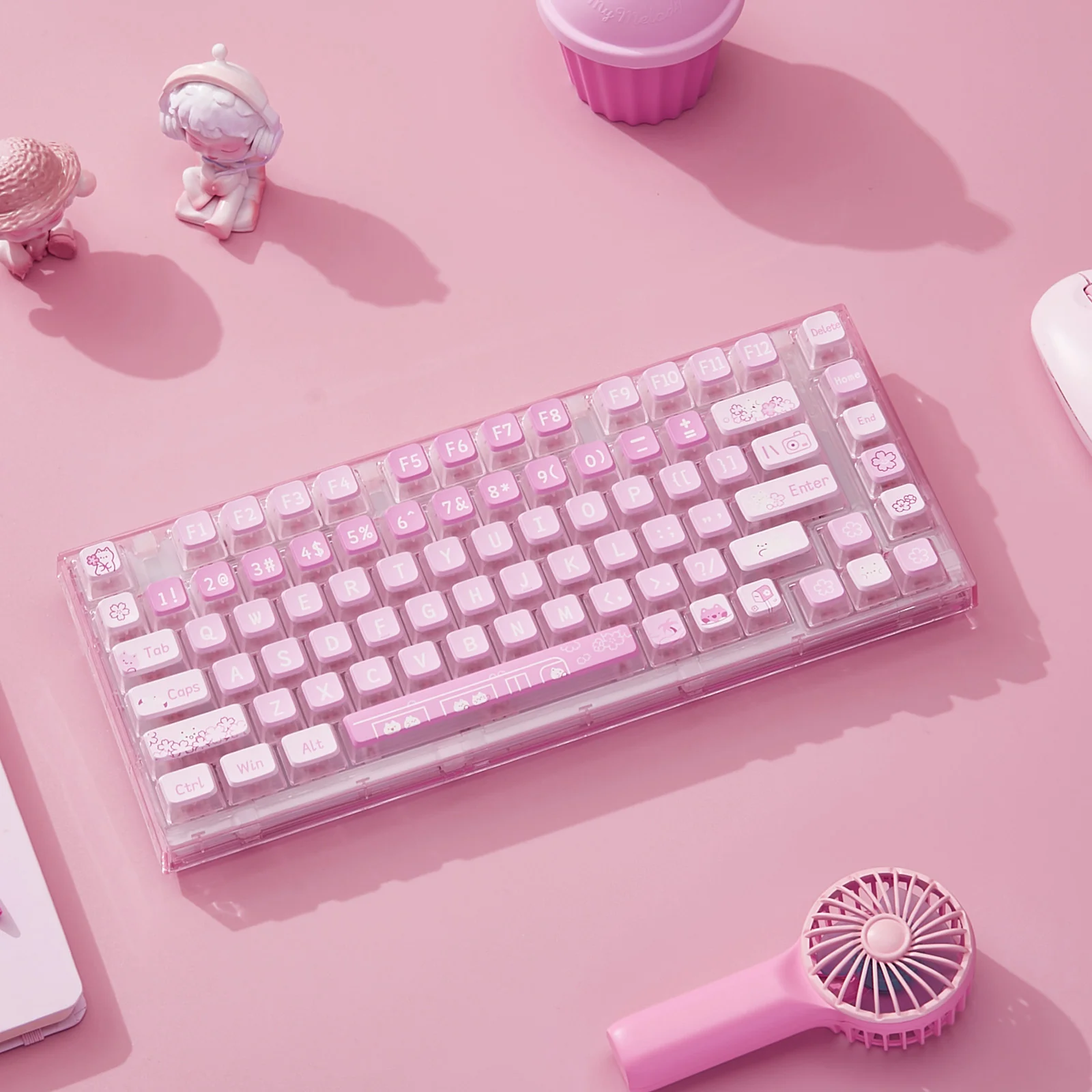 YUNZII X75 82 Keys Wired Hot Swappable Gasket Transparent Mechanical Keyboard - Image 23