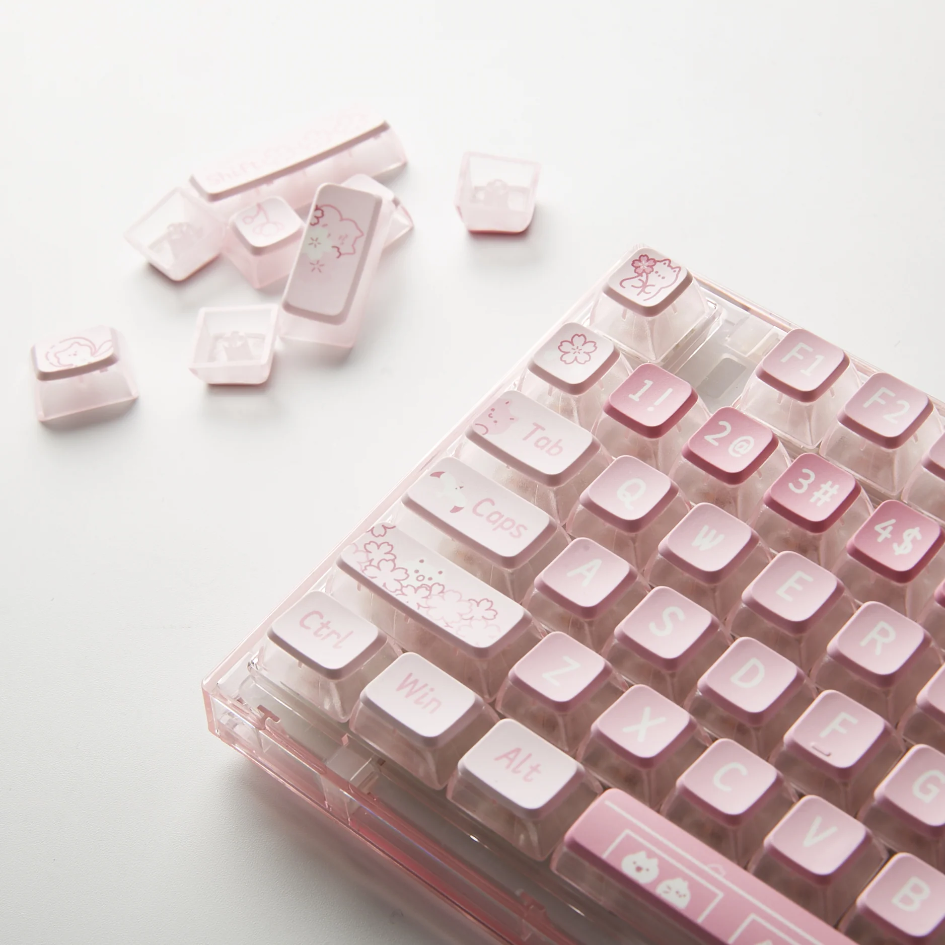 YUNZII X75 82 Keys Wired Hot Swappable Gasket Transparent Mechanical Keyboard - Image 24