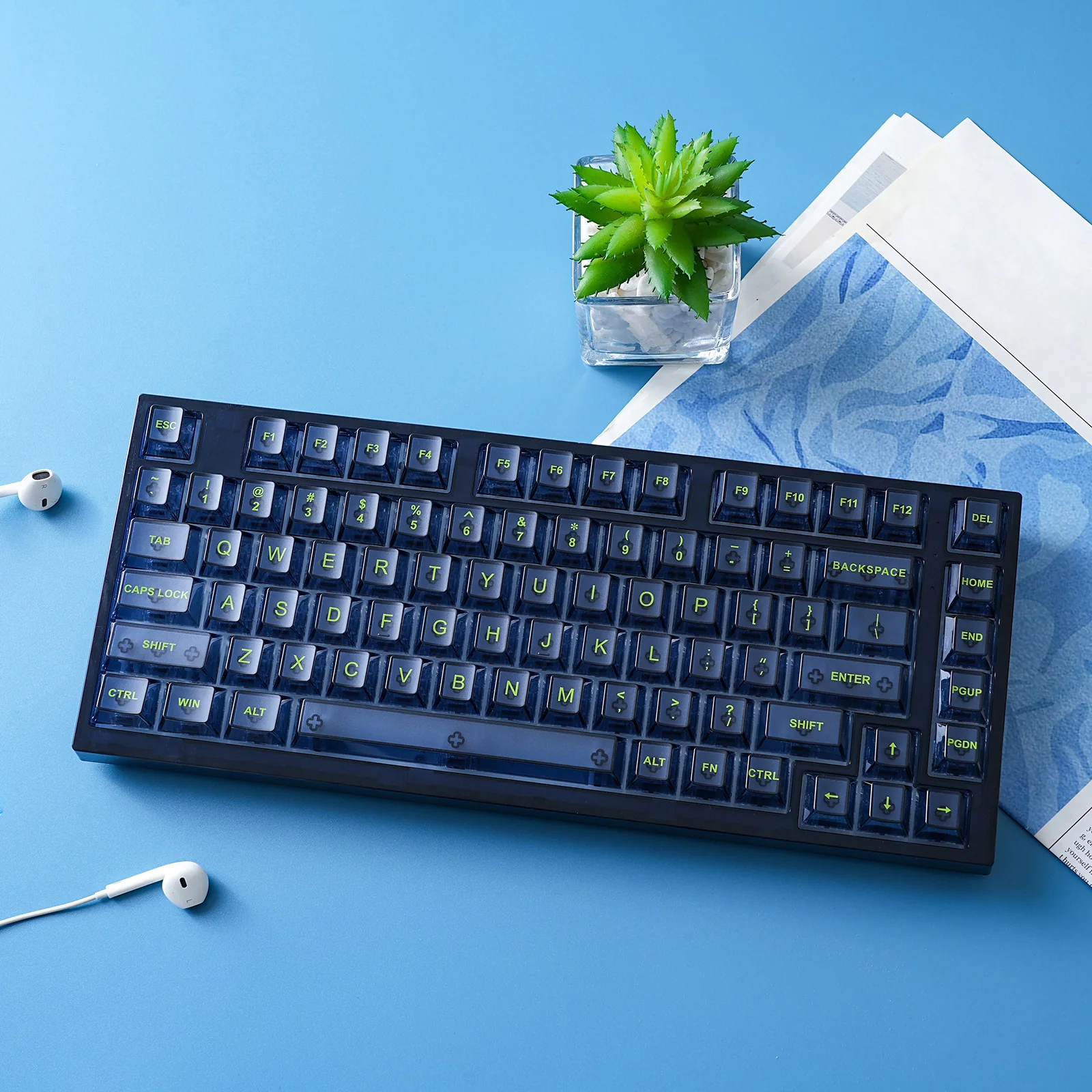 YUNZII X75 PRO 82 Key Wireless Hot Swappable Gasket Transparent Mechanical Keyboard - Image 10