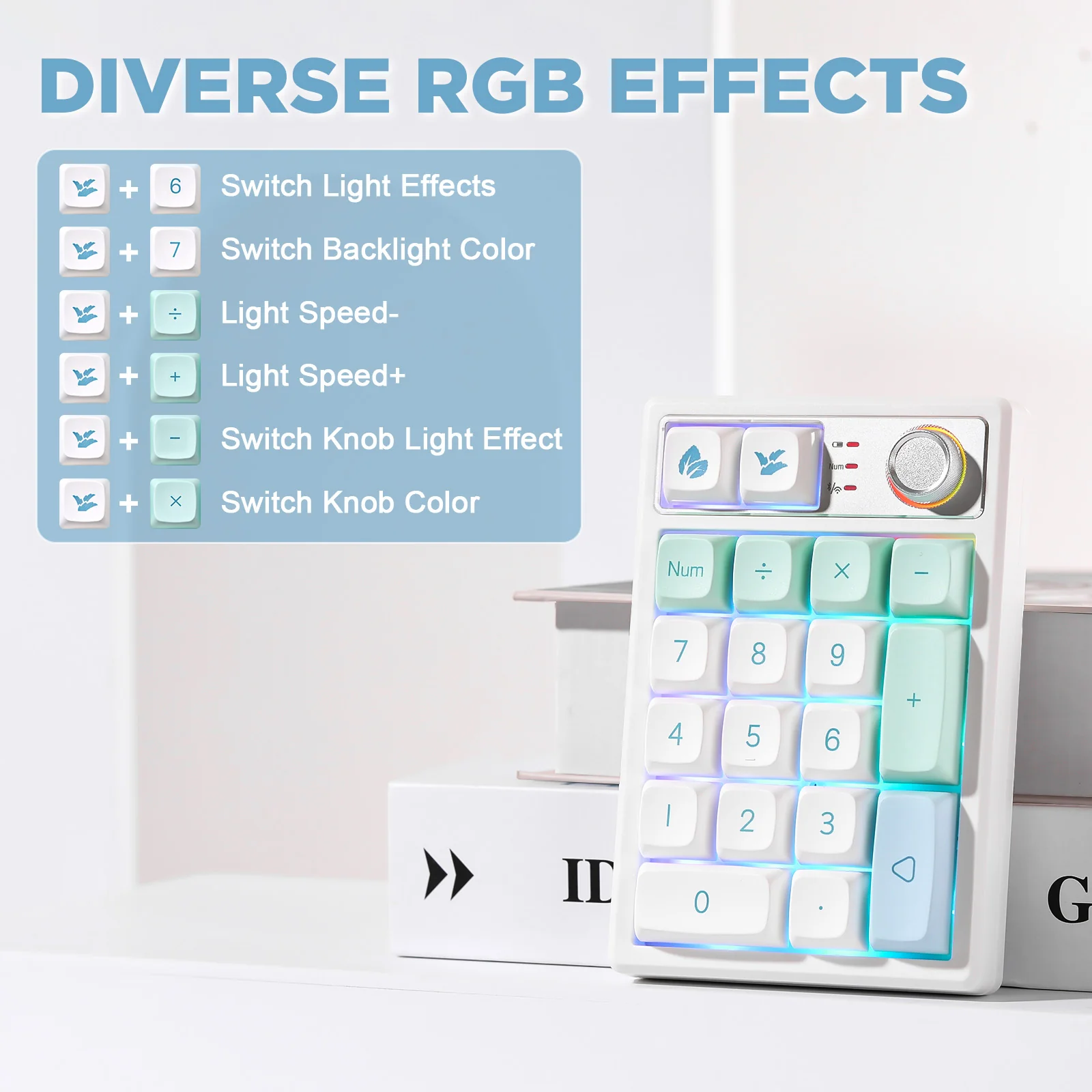 YUNZII YZ19 Gasket Wireless Mechanical Knob Numeric Keypad Num Pad - Image 7