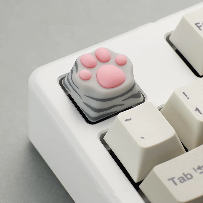 YUNZII ZOMO MULTI-COLOR SILICONE KITTY PAW ARTISAN KEYCAP - Image 10
