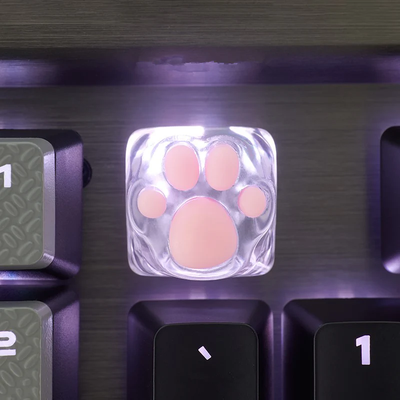 YUNZII ZOMO SHINE THROUGH KITTY PAW ARTISAN KEYCAP - Image 11